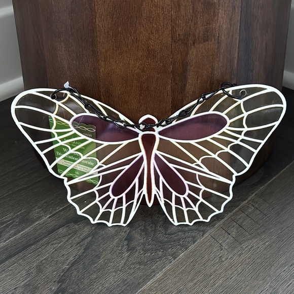 Ashland Spring Beetles & Blooms Butterfly wall/window glass decor w/chain - Picture 1 of 4